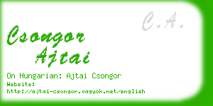 csongor ajtai business card